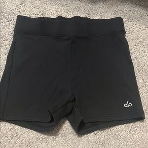 Alo Black High-Waisted Shorts
